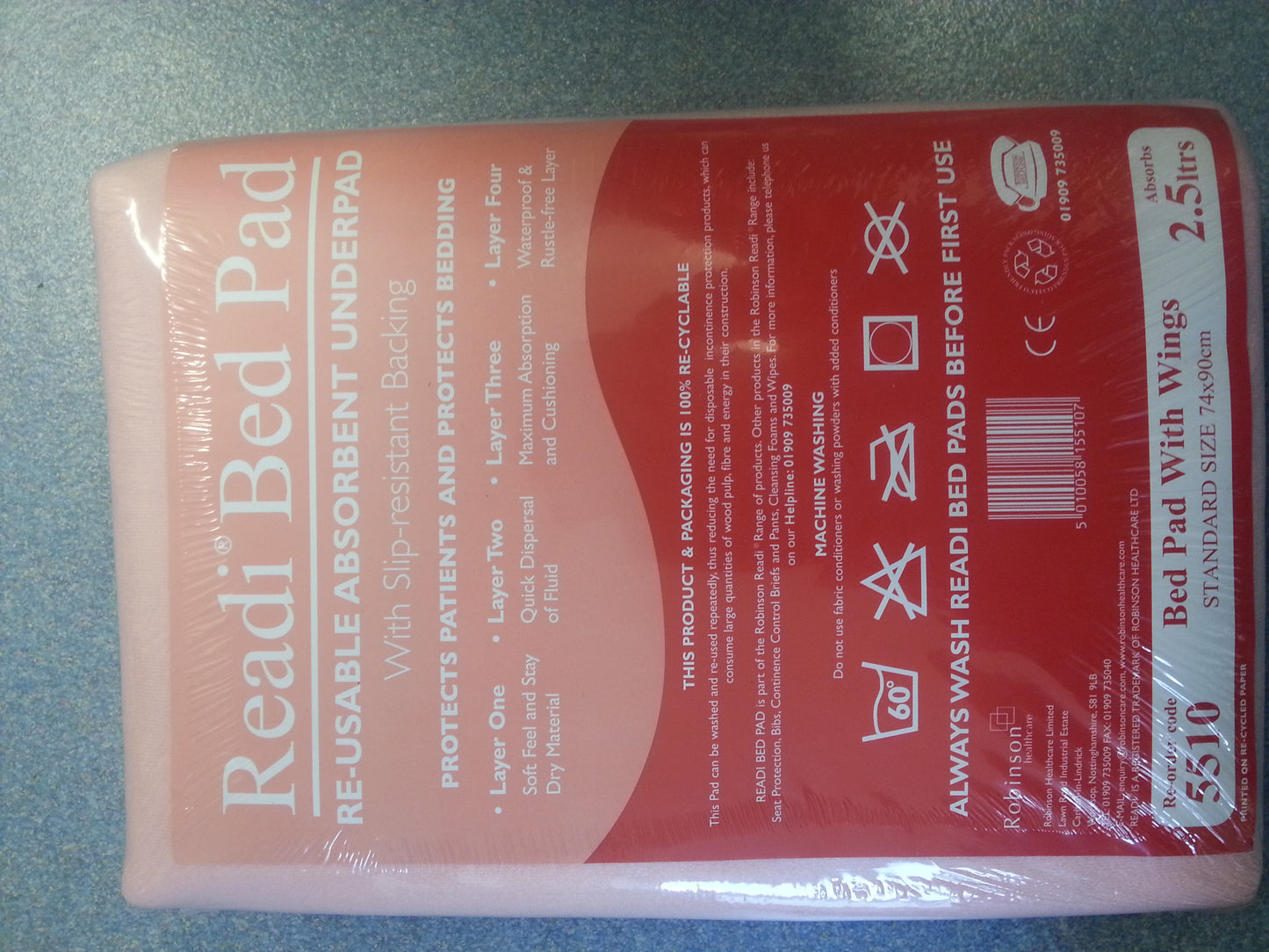 Readi Bed Pad with Wings Standard 74 x 90cm X 1 Pad