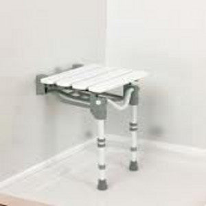 Wall Mounted Folding Shower Chair - Height Adjustable